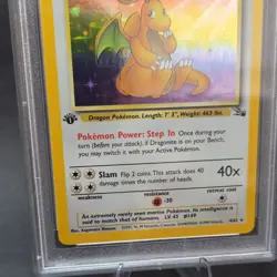Pokemon TCG Fossil Dragonite 4/62 1st Edition Holo Rare 1999 PSA 7 - Image 2