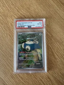 Pokemon Center 2023 Scarlet & Violet Snorlax Promo Stamp #SVP051 PSA 8 - Image 1