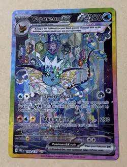 Pokemon TCG Prismatic Evolutions Vaporeon EX SIR 149/131 NM Condition FRESH - Image 1