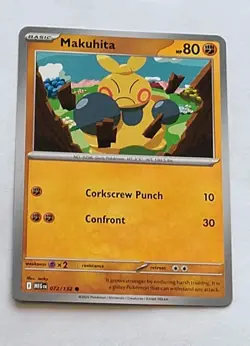 Makuhita Mega Evolution 072/132 Near Mint Pokemon TCG English - Image 1