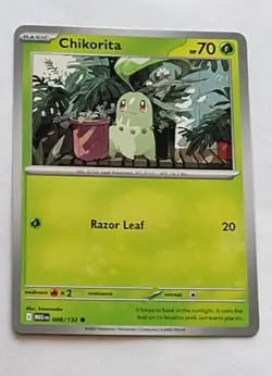 Chikorita Common ME01: Mega Evolution 008/132 NM Pokemon NM - Image 1