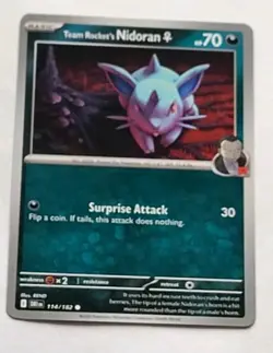 Destined Rivals - Team Rocket's Nidoran - 114/182 Regular Pokemon TCG - Image 1