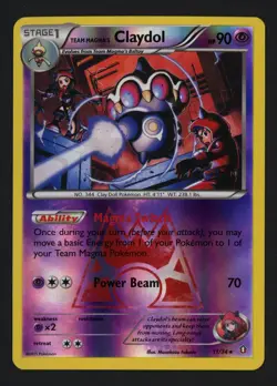 Team Magma's Claydol 11/34 Reverse Double Crisis Holo Rare Pokemon TCG - Image 1
