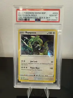 2024 Pokemon SWSH BSP #029 Rayquaza Holo Sea & Sky Black Star Promo, PSA 10 - Image 1
