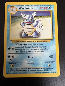 Pokemon TCG Wartortle Base Set 42/102 - Image 1