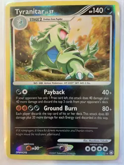 Pokemon TCG Tyranitar Mysterious Treasures 17/123 Reverse Holo Holo Rare - Image 1