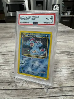 2000 POKEMON NEO GENESIS #5 FERALIGATR-HOLO PSA 8 - Image 2