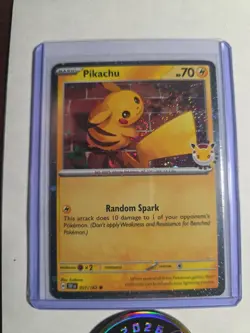 Pikachu Holo 051/162 Stamped 2026 Pokemon Day 30th Anniversary Promo Plus Coin - Image 2