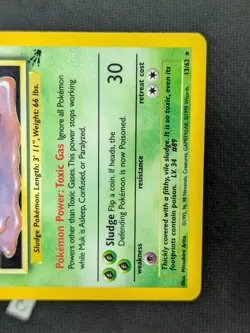 Muk 13/62 - Fossil Unlimited Holo Rare Vintage Pokemon TCG LP - Image 5