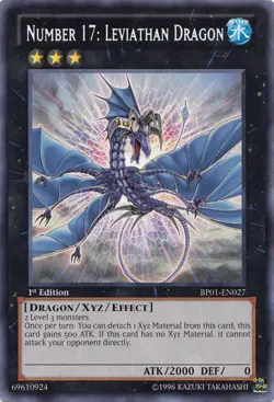 Number 17: Leviathan Dragon - BP01-EN027 - Rare - Unlimited Edition - Damaged - Image 1