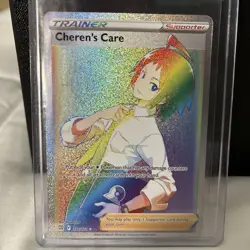 Cheren's Care 177/172 Brilliant Stars Secret Rainbow Rare Pokemon TCG Card - Image 1