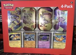 Pokemon 4 Pack Mini Tins + 4 Promo Cards Bundle - 151 SAMS CLUB EXCLUSIVE - Image 1