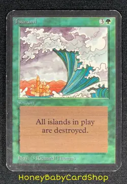 MTG Limited Edition Alpha 1993 Tsunami MP Card LEA Uncommon Set Old School 93/94 742818060004 - Image 2