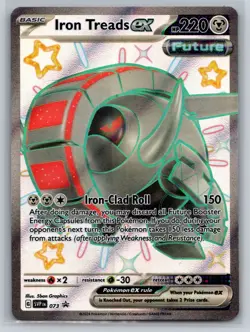 Iron Treads Ex SVP 073 Black Star Promo Full Art Shiny Pokemon Card - Image 1