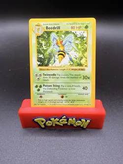 Beedrill - 17/102 - Pokemon Base Set Shadowless Rare Card WOTC NM - Image 1