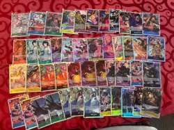 One Piece TCG Super Rare Foil SR Sanji Roger Law Ulti Eustass Uta Card Lot OF 45 - Image 1