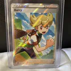 Pokemon TCG Barry Brilliant Stars Holo Ultra Rare Card 167/172 - Image 1