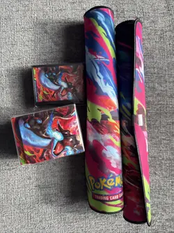 Mega Charizard X EX Ultra Premium Collection Playmat Deck Box and Card Sleeves - Image 2