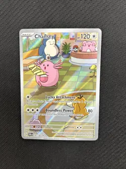 Pokemon Chansey Illustration Rare Full Art Holo Card 187/167 Twilight Masquerade - Image 1