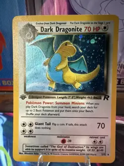 Pokemon Dark Dragonite 1st Edition Holo Rare Card - Image 1