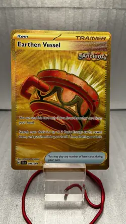 Earthen Vessel 096/064 SV: Shrouded Fable Hyper Rare Gold NM+ Pokemon Card - Image 2