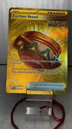 Earthen Vessel 096/064 SV: Shrouded Fable Hyper Rare Gold NM+ Pokemon Card - Image 3