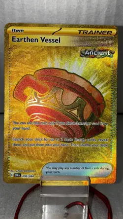 Earthen Vessel 096/064 SV: Shrouded Fable Hyper Rare Gold NM+ Pokemon Card - Image 4