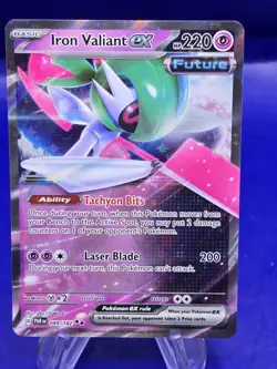 Pokemon Card - Iron Valiant ex Paradox Rift 089/182 Double Rare SV Holo nm/m - Image 1