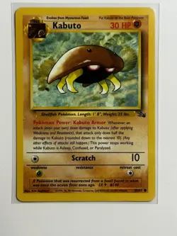 Pokemon Fossil Kabuto 50/62 MP - Image 1