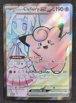 2025 Pokemon Journey Together Lillie's Clefairy ex #173/159 - Image 1