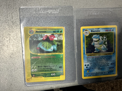 Lot (2) Pokemon Base Set Blastoise Holo + Venusaur 30/165 Expedition Rev. Holo - Image 1
