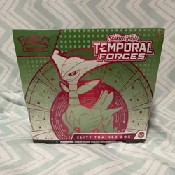 Pokemon TCG Scarlet & Violet Temporal Forces Elite Trainer Box Iron Leaves - Image 1