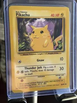 Pokemon Base Set - Yellow Cheeks Pikachu 58/102 - Image 1