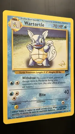 Wartortle [W Stamped] 063/130 LP Wotc Promo Pokemon TCG Base Set 2 Regular - Image 2