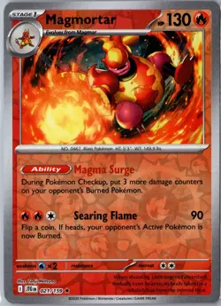 Magmortar 21/159 2025 SV Journey Together Reverse Holo Rare NM - Image 1