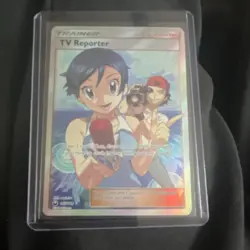 Pokemon TV Reporter Full Art Ultra Rare Holo SM-Celestial Storm 167/168 - Image 1