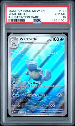 2023 POKEMON MEW EN-151 ILLUSTRATION RARE #171 WARTORTLE PSA 10 - Image 1