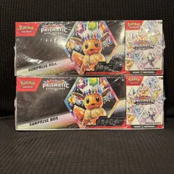 Pokemon Prismatic Evolutions Surprise Box + Booster Bundle Sealed Lot of 2 - Image 1