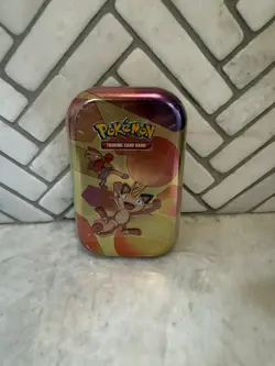 Pokemon TCG: Scarlet & Violet 151 Mini Tin Meowth and Hitmonchan Factory Sealed - Image 1