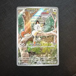 Meowth 106/094 Illustration Rare Phantasmal Flames Pokemon TCG MINT - Image 1