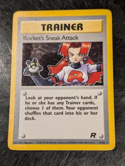 Pokemon Rocket’s Sneak Attack Holo 16/82 Team Rocket WOTC 2000 MP - Image 1