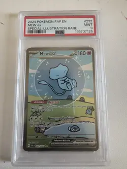 Mew ex 232/091 Pokemon Paldean Fates SIR Special Illustration Rare PSA 9 - Image 1