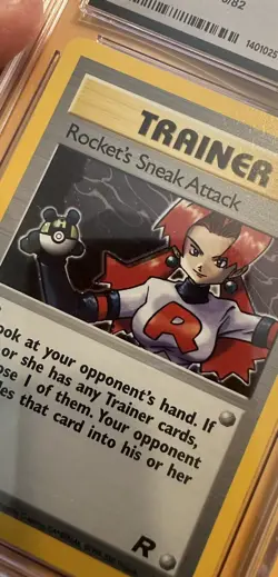 CGC 9.5 MINT PLUS + 2000 Pokemon Team Rocket ROCKET'S SNEAK ATTACK Holo 16/82 - Image 3