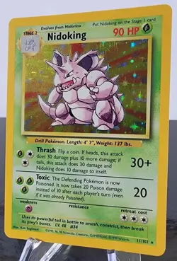 Pokemon Nidoking 11/102 Holo Rare Base Set NM - Image 3