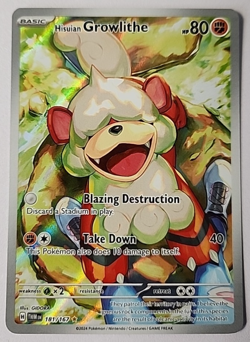 Hisuian Growlithe 181/167 Pokemon Twilight Masquerade NM - Image 1