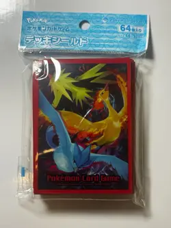 Pokemon Center Sleeves Articuno, Zapdos, and Moltres Pack Of 64 - Image 1