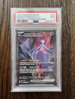 Team Rocket's Mewtwo ex 231/182 PSA 9 Pokemon Scarlet & Violet Destined Rivals - Image 1