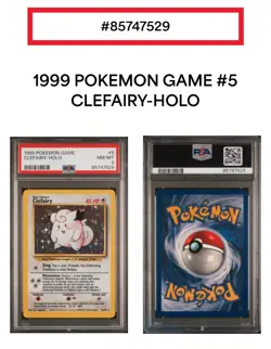 1999 Pokemon Base Set Clefairy Holo #5 – PSA 8 NM-MT – Vintage WOTC - Image 1