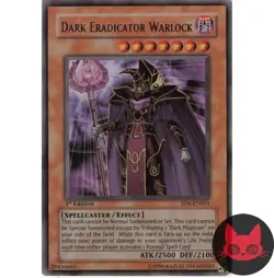 Yugioh Dark Eradicator Warlock SD6-EN001 Ultra Rare 1st Edition LP - Image 1