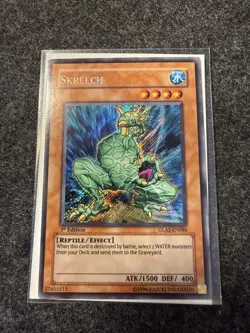 Skreech GLAS-EN086 Secret Rare 1st Edition Yugioh - Image 1